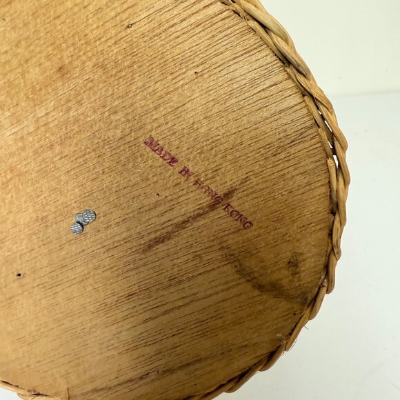 Rattan Finger Tip Towel Holder Retro Stand Triple Ring VTG Boho Bathroom Decor - Picture 8 of 11